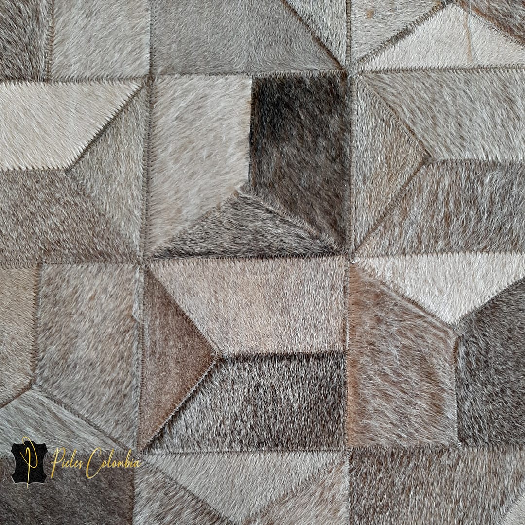 Tapete PATCHWORK de Piel de Vaca Gris – Alfombra de Piel de Vaca Gris PARDO  SUIZO